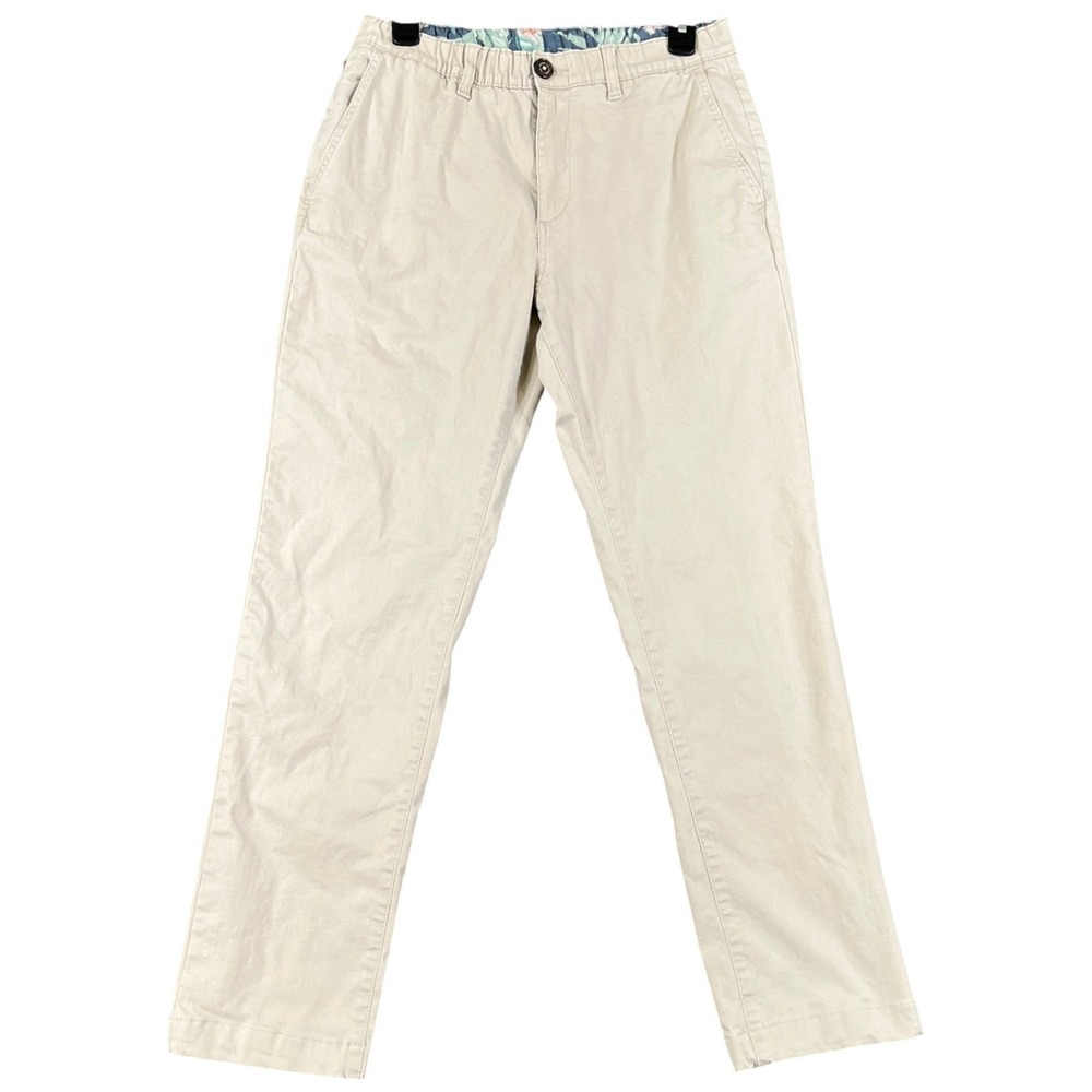 Chubbies Originals Pants Mens S Khaki Stretch Tropical Lining Casual Chino